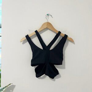 Alo Yoga Black Ribbed Strappy Sports Bra Tank Size XS